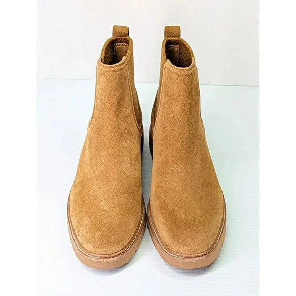 Vince Women's Rue Tan Suede Chelsea Lug Boots Size 6.5 M (MSRP $395) - Picture 5 of 11